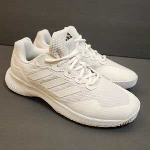 Adidas GameCourt 2.0 White IG9568 2023 Fabric Mesh Lace Sneaker Size M8.5 W10